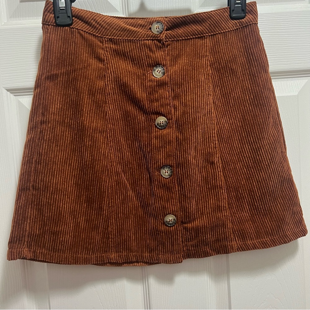 BECAAL BROWN CORDUROY SKIRT